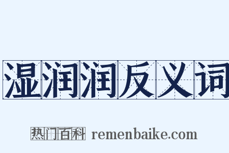 湿润润反义词是什么意思的图片